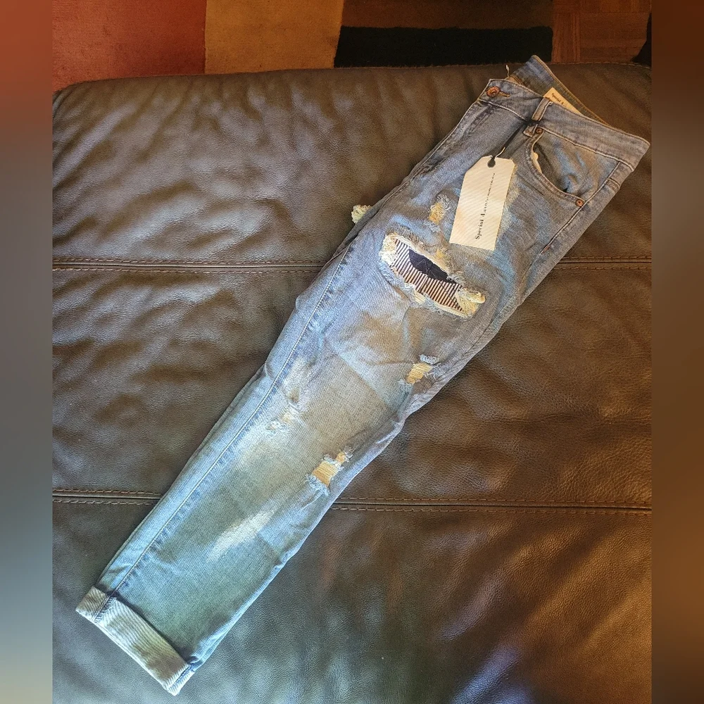 NWT Special A Distressed Ankle Skinny Jeans SZ 1X - Picture 2 of 10